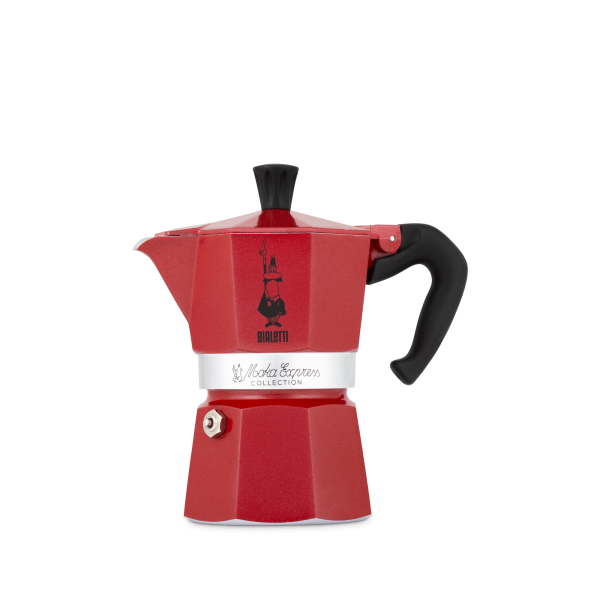Bialetti Espressokocher Moka Express rot - 3 Tassen